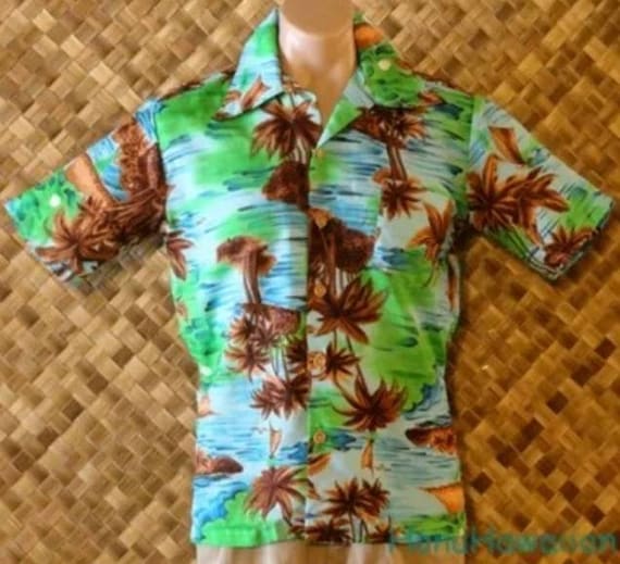 70s CALIFORNIA Mens Hawaiian Shirt. Medium - image 1