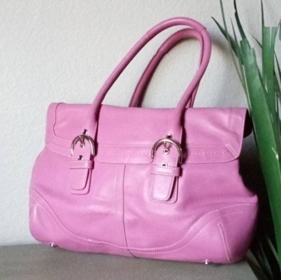 COACH Dusty Rose Pink Leather Hobo Transforms to Satchel Purse