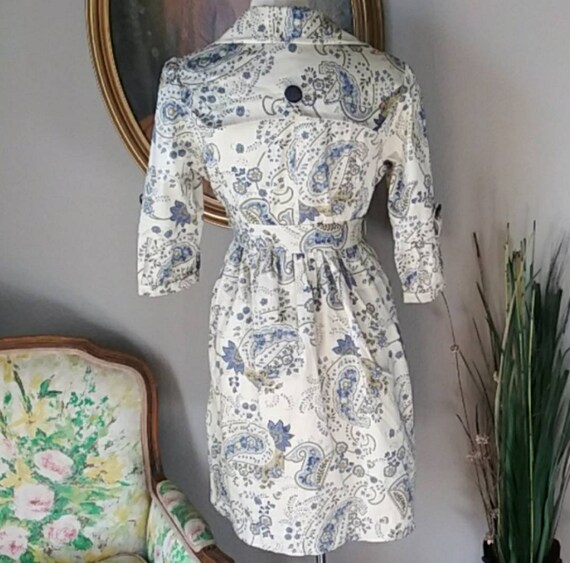 Exquisite Floral Paisley Couture Coat Dress. Medi… - image 4