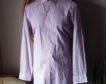 Vintage Ralph Lauren mens Striped Dress Shirt. 17