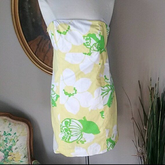 Lilly Pulitzer Abstract Floral Strapless Dress. 4 - Etsy