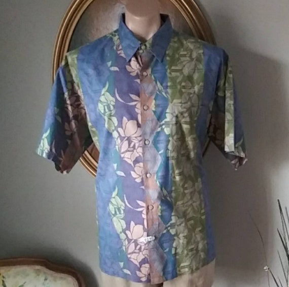 Tori Richard mens Hawaiian Floral Tapa Shirt. XL - image 1