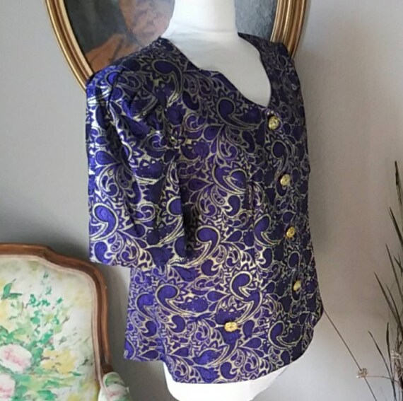 Vintage 1980's NWOT Jessica Howard Paisley Jacket… - image 2