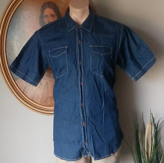 NOS Industrial Men's Blue Denim Short 