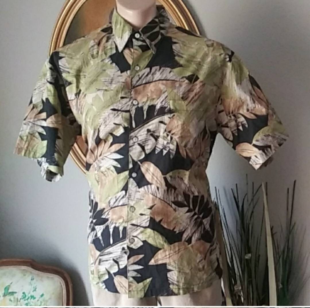 Tori Richard Mens Hawaiian Foliage Medium