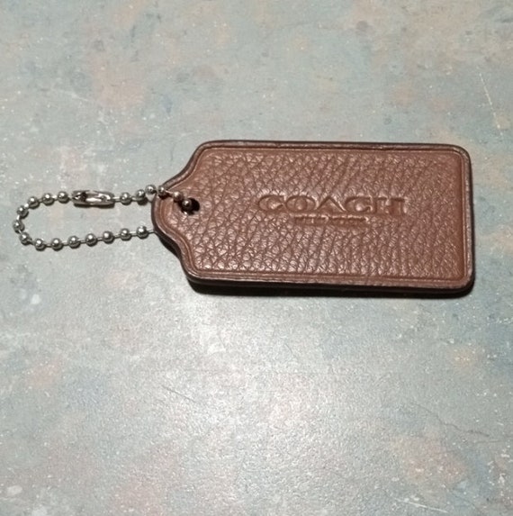 Authentic Vintage Coach Leather Key Rings/purse Charm/zipper 