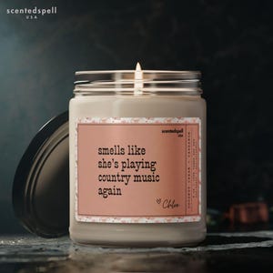 Personalized Cowgirl Birthday Gift, Western Decor, Custom Funny Candle, Country Music Lovers, Nashville Classic Old Country Music Fan Gifts