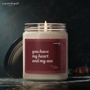 Personalized Anniversary Gift, Custom Funny Candle, Gifts for Her, Valentines Day Gifts, Gag Gift Husband, Birthday Gift for Him Boyfriend