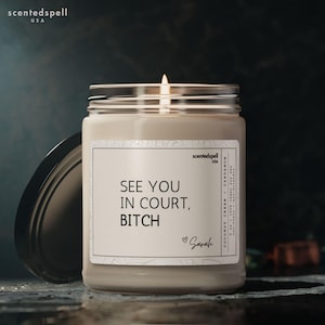 Personalized Lawyers Candle Gift, Custom Funny Gift for Lawyer, Law Office Decor, Future Lawyer Candles, Law School Graduation, Women Lawyer