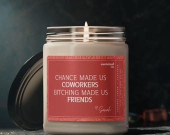 Personalisierte Coworker Geschenk, Chance machte uns Kollegen, benutzerdefinierte lustige Kerze, Arbeit Bestie Geschenke, Freund, der Job verlässt, Geburtstagsgeschenk für sie