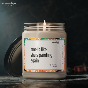 Personalized Painter Candle Gift, Custom Funny Artist Gifts for Her, Painting Lover Gift, Hobby Gift for Him, Birthday Presents for Artists