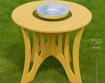 CNC BBQ Table DXF – 12mm Plywood Flat Pack Outdoor Cooking & Camping Table