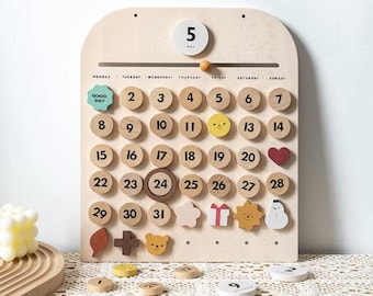 Wooden Magnetic Perpetual Calendar & Educational Toy (Temporarily sold out)