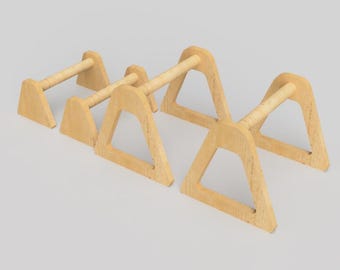 Parallette Bars Woodworking Plans: DIY Gymnastics & Calisthenics (DXF/CNC Files)