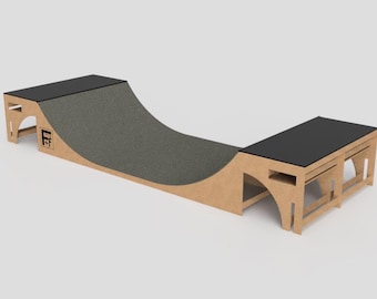 CNC Mini Ramp Plans | Skateboard, BMX, Scooter & Inline | 2.4m Wide x 1m High | DXFDIY Flat-Pack Ramp
