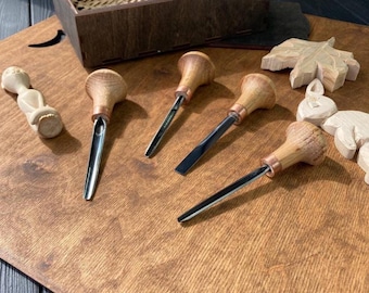 Handmade Wood Carving Chisel Set – 4 Piece Professional Engraving Tools
