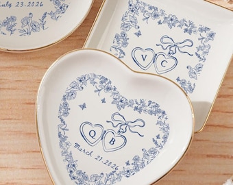 Porta anillos personalizado, porta anillos de compromiso, regalo de bodas para pareja, regalo sentimental para novia, porta anillos personalizado hecho a mano.