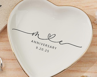 Bandeja para anillos de compromiso, bandeja para anillos de boda, bandeja personalizada con nombre, regalo para parejas, regalo de cumpleaños, regalo de boda, regalo de aniversario para esposa