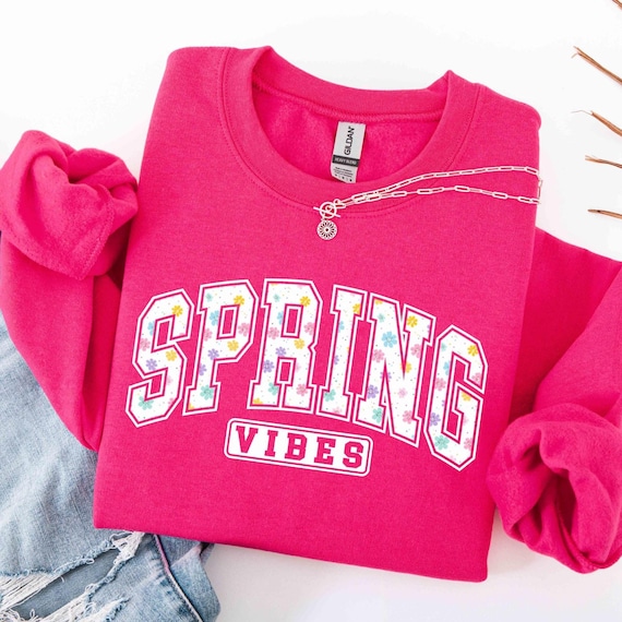 Floral Spring Vibes Sweatshirt, Spring Vibes Hoodie, Spring Season Tee, Easter Day Hoodie, Easter Spring Shirt, Happy Easter Sweatshirt