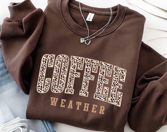 Retro Coffee Weather Sweatshirt, Fall Coffee Lover Gift, Cute Fall Sweatshirt, Pumpkin Spice Shirt, Thanksgiving Shirt, Fall Graphic Tee