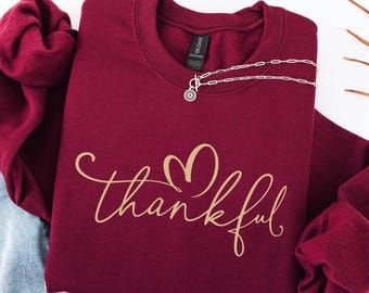 Thankful Sweatshirt, Thankful Lover Sweater, Hello Thanksgiving Sweatshirt, Women Thankful Sweatshirt, Women Gift For Thanksgiving