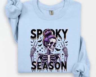 Cute Spooky Season Sweatshirt,Halloween Sweatshirt, Womens Halloween Sweatshirt, Cute Fall Sweater, Gift For Halloween, Spooky Season Shirt