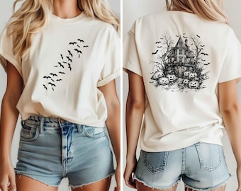 Halloween Bats Shirt,Flying Bats T-Shirt,Bat Shirt,Halloween Party Shirt,Scary Shirt, Spooky Season Tee,Halloweentown Sweatshirt