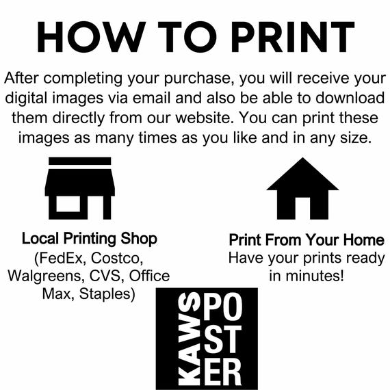 Kaws Poster Set of 3, Black Kaws Prints, Hypebeast Kaws Art Prints, Digital Download, Kaws Poster Prints, Kaws Figure Printable Wall Art