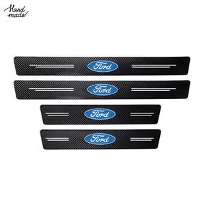 Ford Door Sill Protector Stickers – 4Pcs Car Threshold Scuff Plate Covers – Anti-Scratch Door Strip for Ford Vehicles