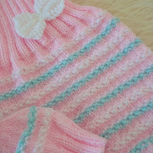 Knitting Pattern for a Baby Cocoon, Sleep Sack, Blanket with Hat. Digital Download PDF Knitting Pattern. Ideal for Reborn Baby Dolls too image 2