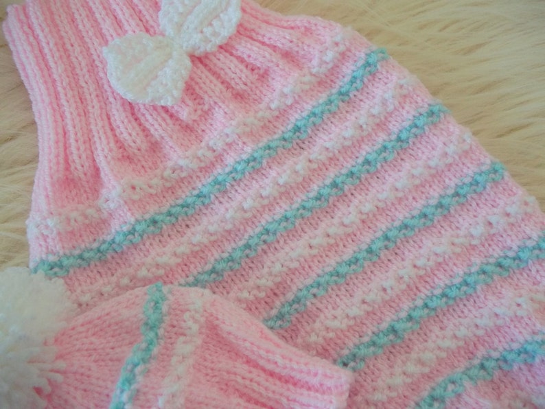 Knitting Pattern for a Baby Cocoon, Sleep Sack, Blanket with Hat. Digital Download PDF Knitting Pattern. Ideal for Reborn Baby Dolls too image 2