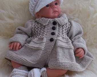 Baby Boys Knitting Pattern.pdf download for newborn baby homecoming outfit. Baby Boys or Reborn Dolls Sweater Set Knitting Pattern