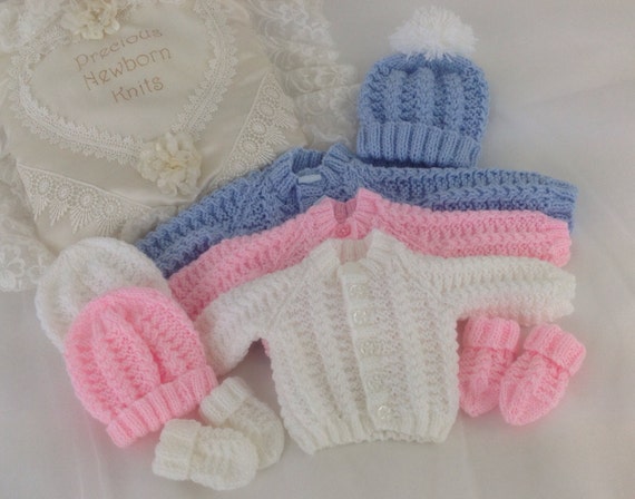 7 years Handmade crochet baby girl Hat Or Hat And Mittens early baby Newborn