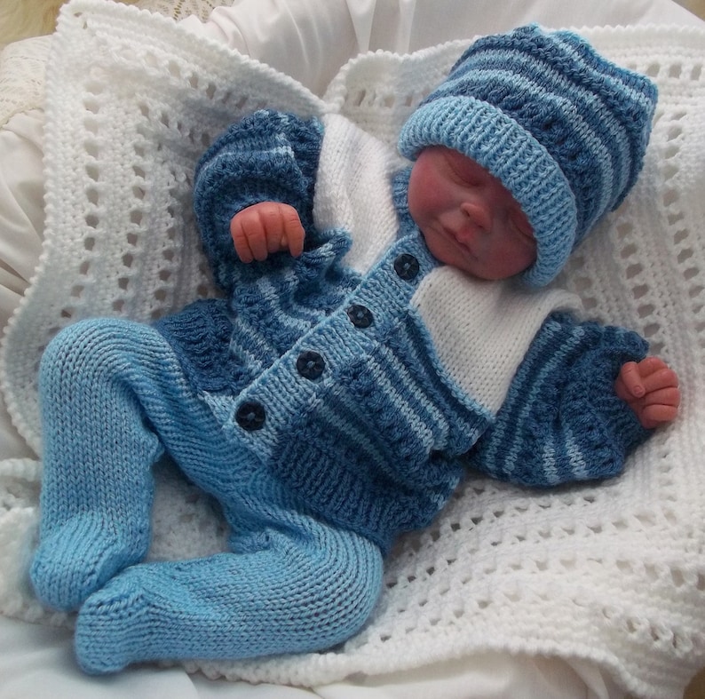Newborn Baby Boys Knitting Pattern. Instant download PDF Etsy