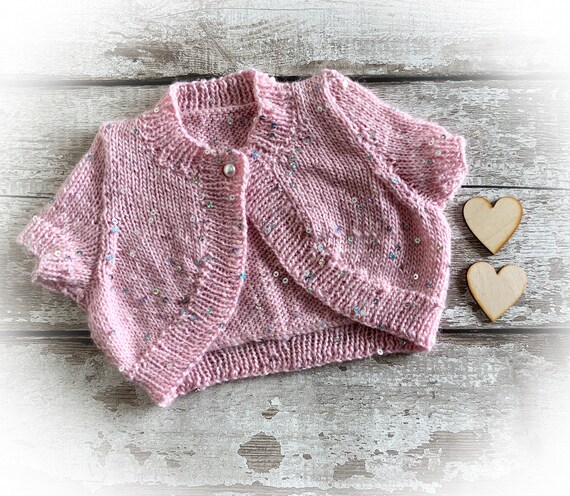 Pink shrug for baby clearance girl