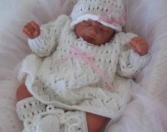 Baby Dress Knitting Pattern: Newborn Outfit, Reborn Doll Clothes (PDF Download)