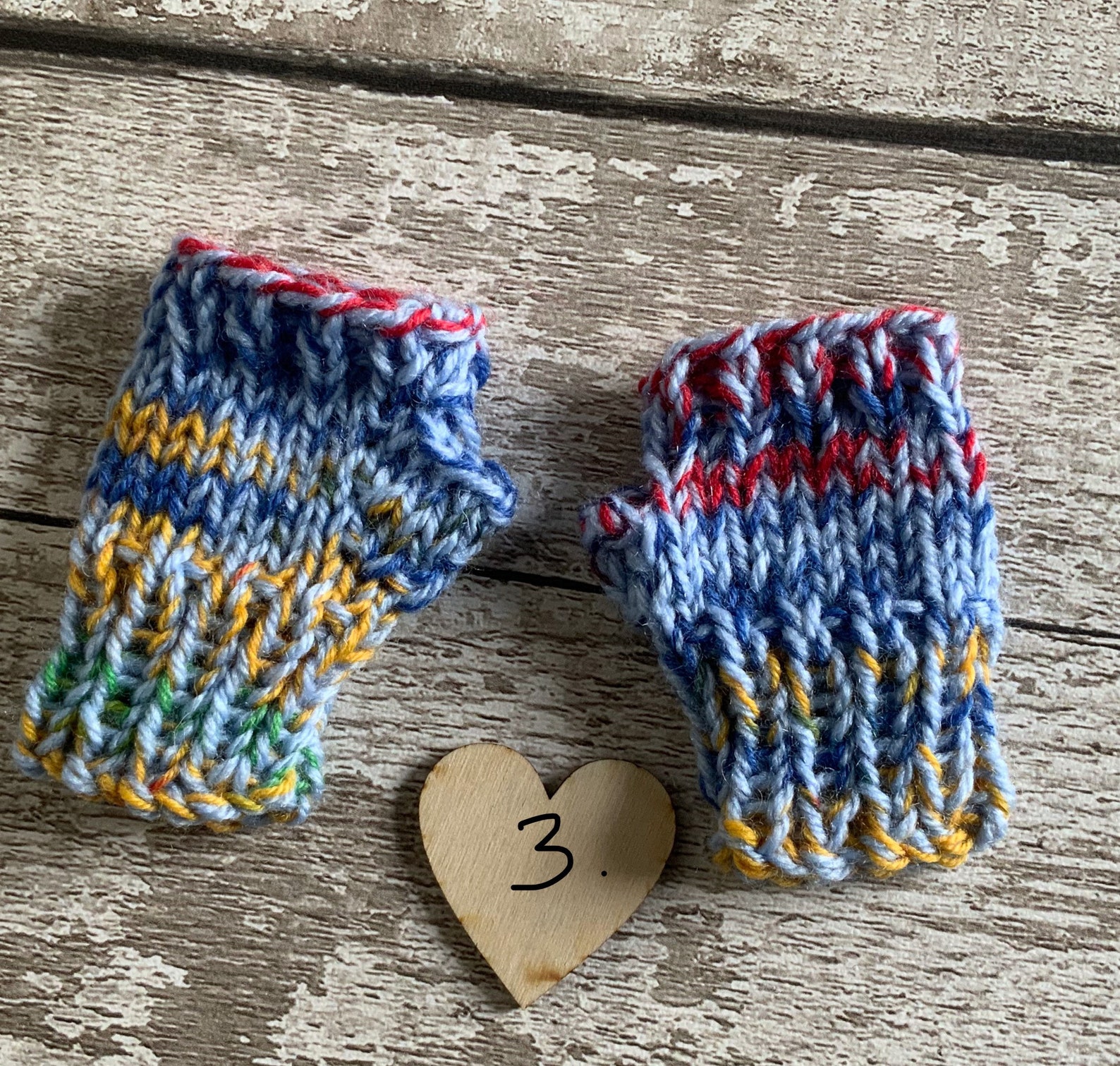 Fingerless Mittens. Hand Knitted Kids Wool Mitts. Gender Etsy