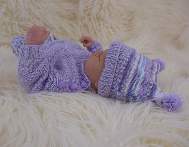 Instant download pdf knitting pattern for girls /& boys sweater set Baby Knitting Pattern Gender neutral design Ideal for reborn dolls