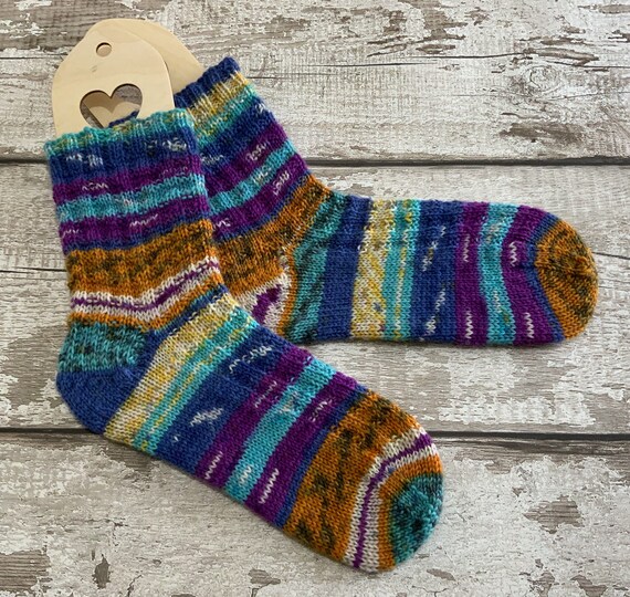 UK 4-5, EU 37-38 Hand-knitted wool socks Relief hand knit girl/'s socks Handmade elegant wool socks Gift for her Socks for gift