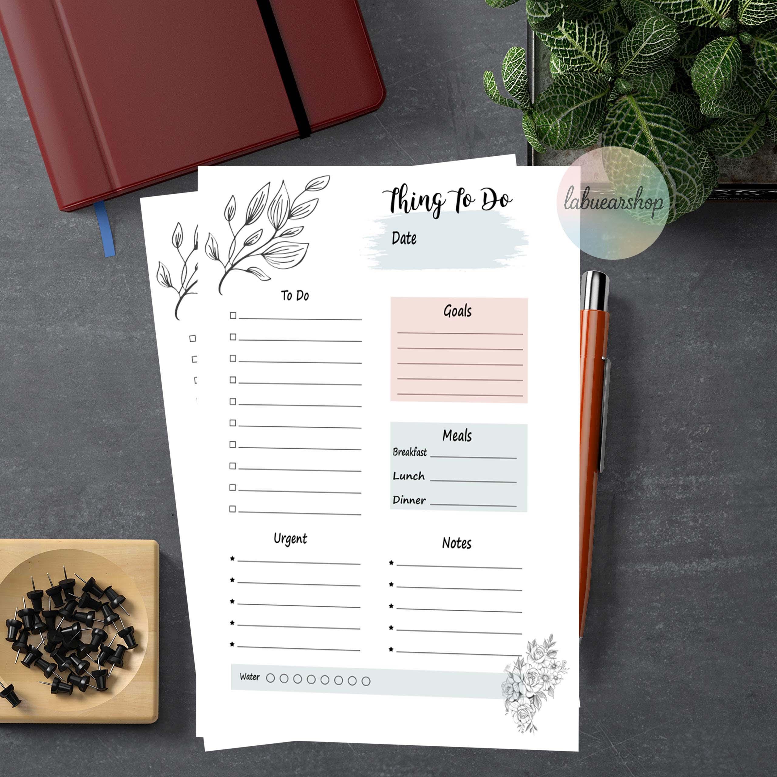 Minimalist to Do List Printable | Daily Task Planner (digital Download ...