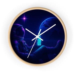 Timeless in the Cosmos | Astronaut Wall Clock