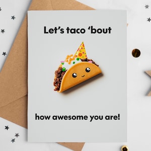 Carte de joyeux anniversaire - téléchargement numérique - carte imprimable - carte imprimable d'anniversaire - carte à téléchargement immédiat, Let's Taco ' Bout