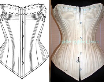 REF Z Louis XV droit devant french corset pattern | Etsy