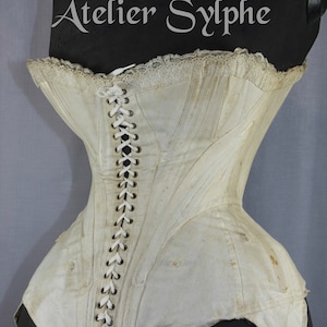 REF AUBIN PDF Digital file antique corset pattern 20.50 inches waist size mid 1800 image 4