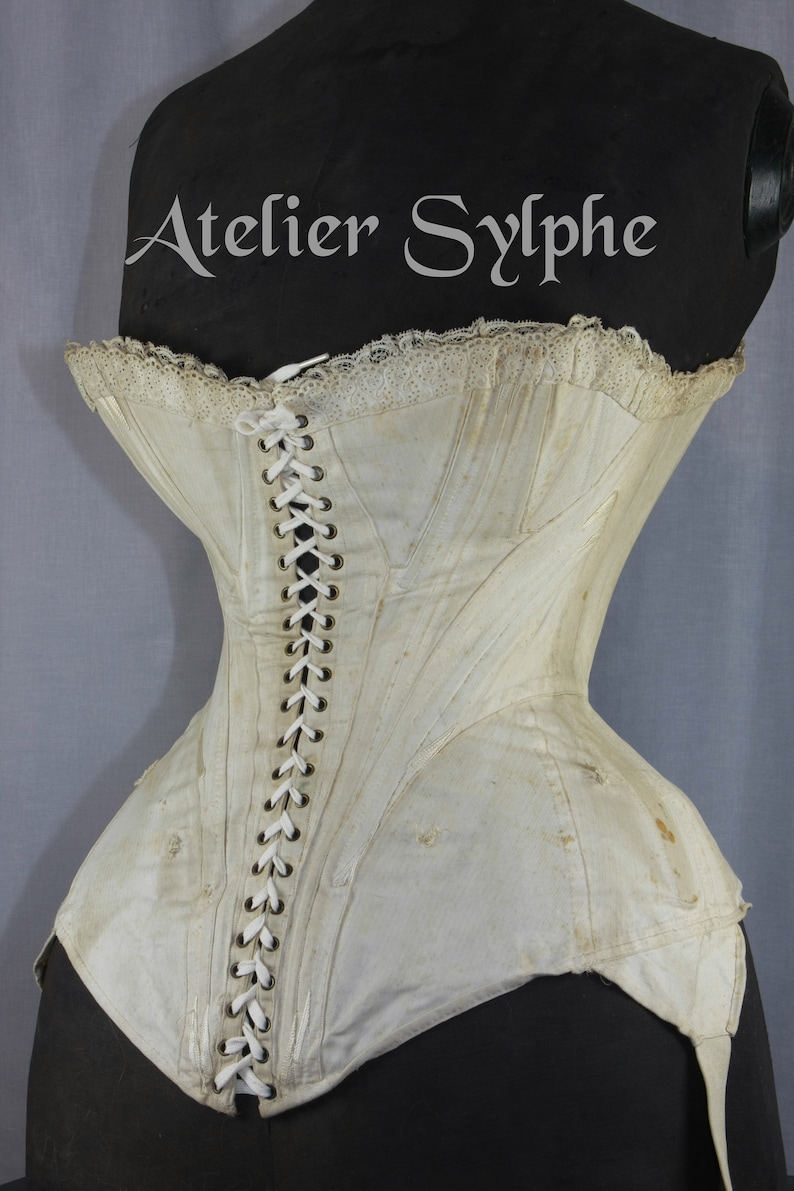 REF AUBIN PDF Digital file antique corset pattern 20.50 inches waist size mid 1800 image 4