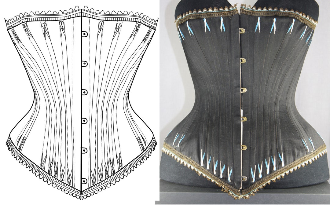 REF KIVAL, PDF Digital File Antique Victorian Corset Pattern 19.40 ...