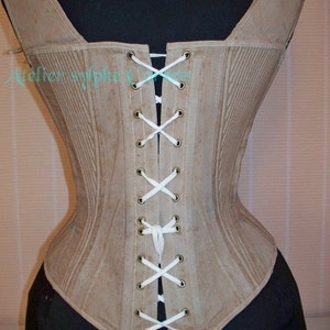 REF D PDF Digital file corset pattern from antique transitional mid XIX century period 26 inches waist size image 6