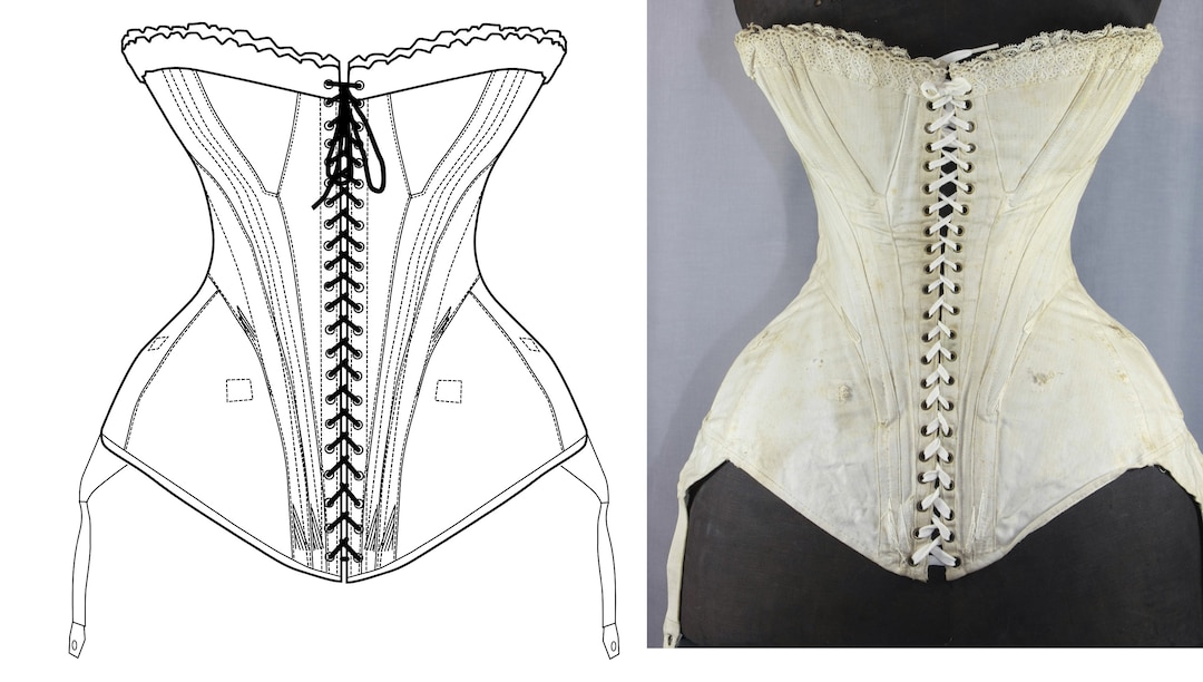 REF AUBIN PDF Digital File Antique Corset Pattern 20.50 Inches
