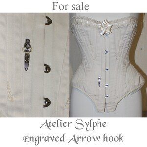 Corset arrow hooks copy from antique swans style image 4