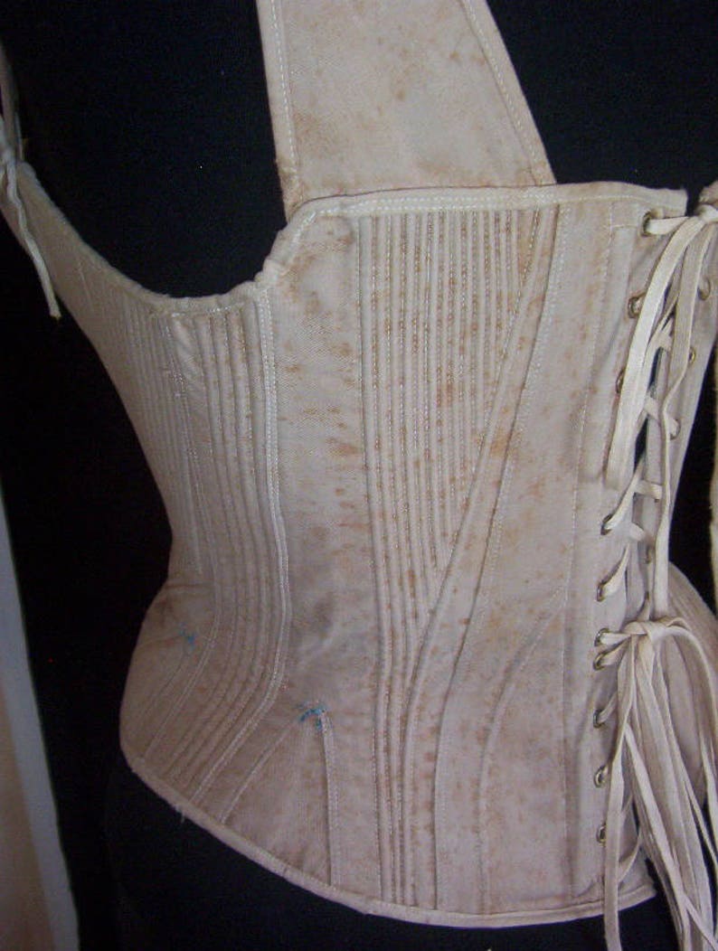 REF D PDF Digital file corset pattern from antique transitional mid XIX century period 26 inches waist size image 8